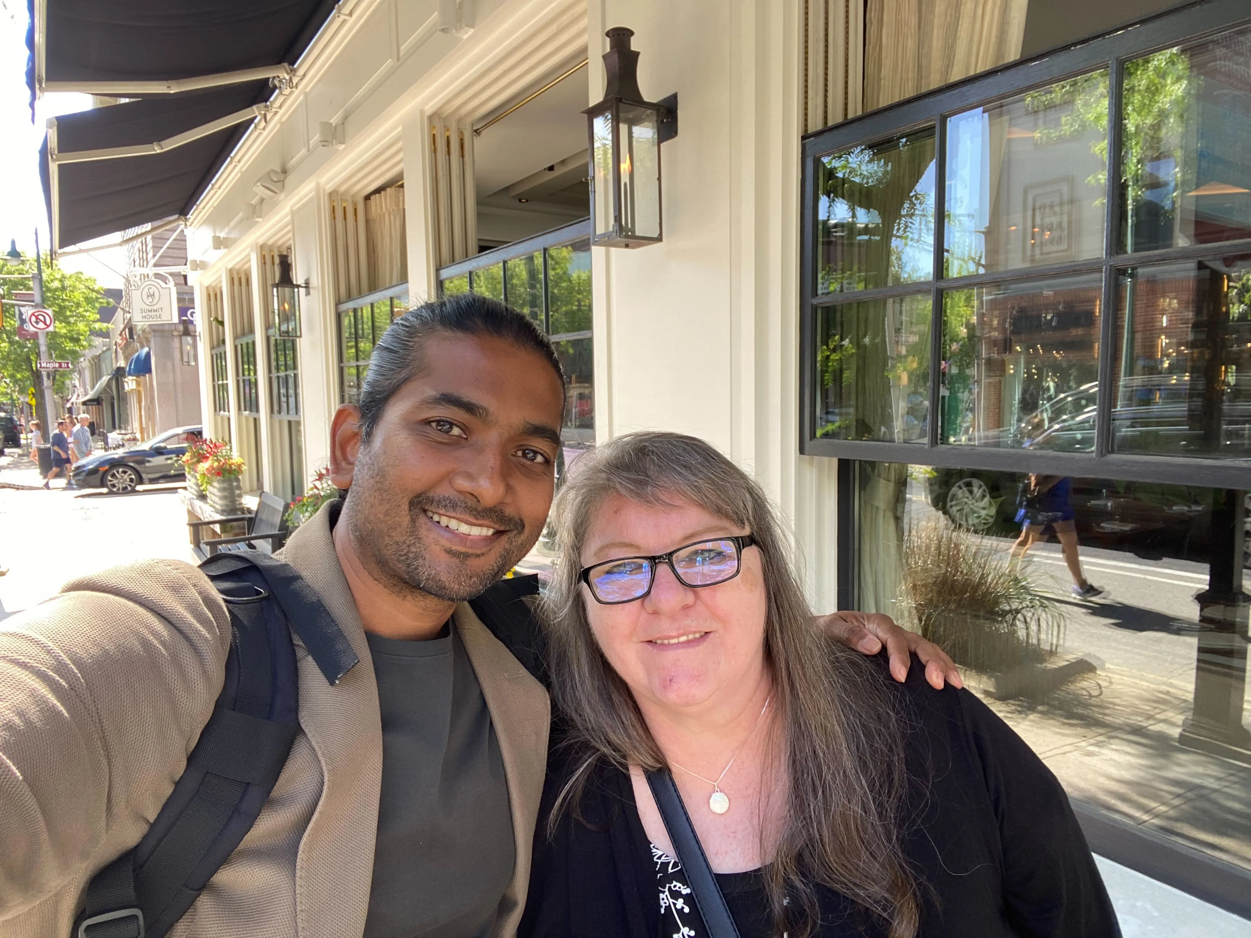 Kim Smith with Qweebi co-founder Vivek, who helped her write her first conference proposal.